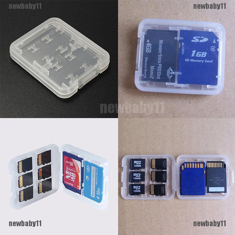 Nby❤❤Hộp Đựng Thẻ Nhớ Micro SD TF SDHC MSPD 8 Ngăn