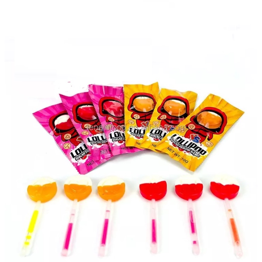 Kẹo mút trò chơi con mực squid game phát sáng kẹo halloween