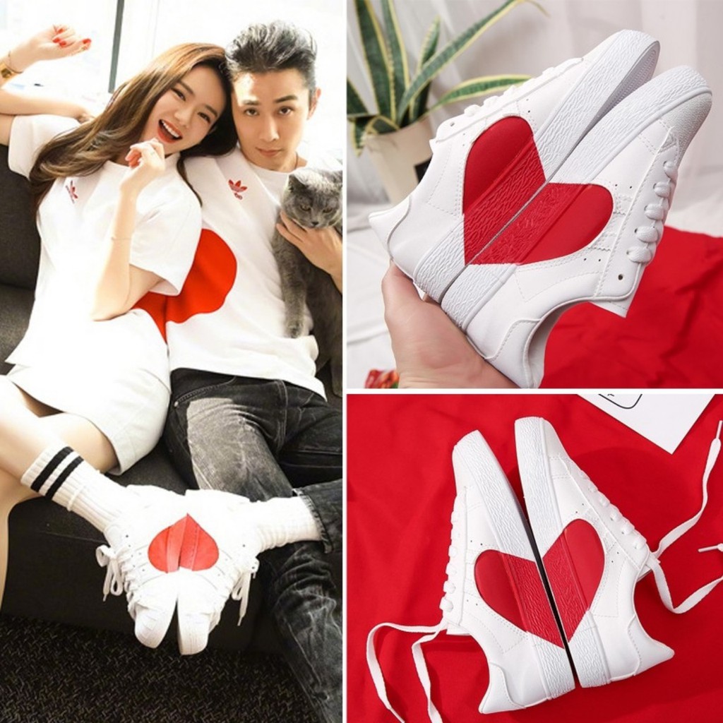 Giày sneakers thể thao nữ in hình trái tim siêu hót Xả kho (Full BOX) | BigBuy360 - bigbuy360.vn