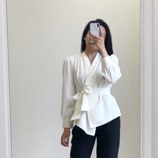 Áo Sơ Mi Nữ trắng công sở dài tay