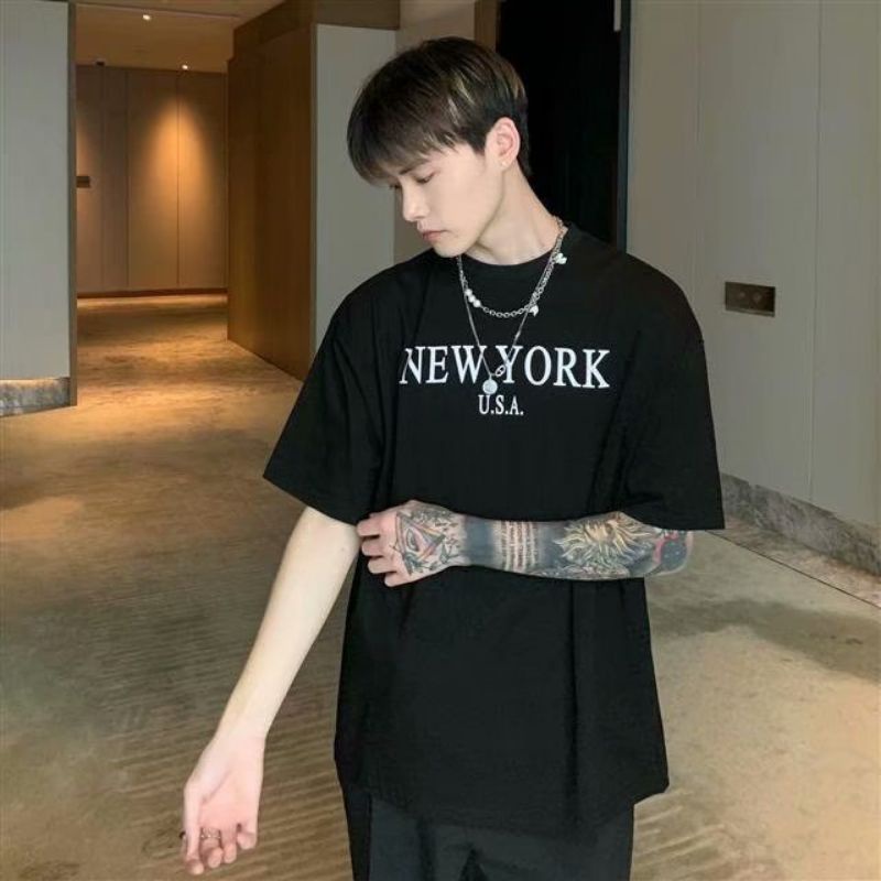 Áo thun ❤Có size tay lỡ unisex New York USA