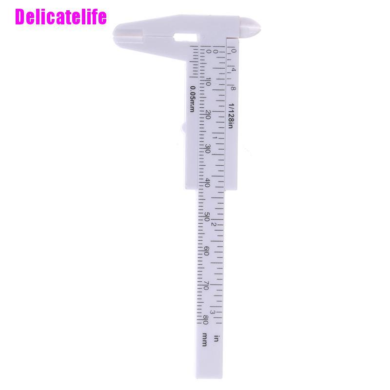 Thước cặp 80mm bằng nhựa có thước trượt tiện dụng