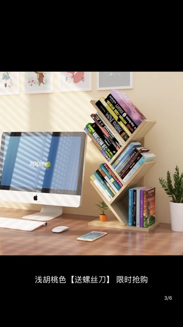Kệ sách để bàn hình cây lắp ghép 5 tầng ( tặng tuavit ) | BigBuy360 - bigbuy360.vn