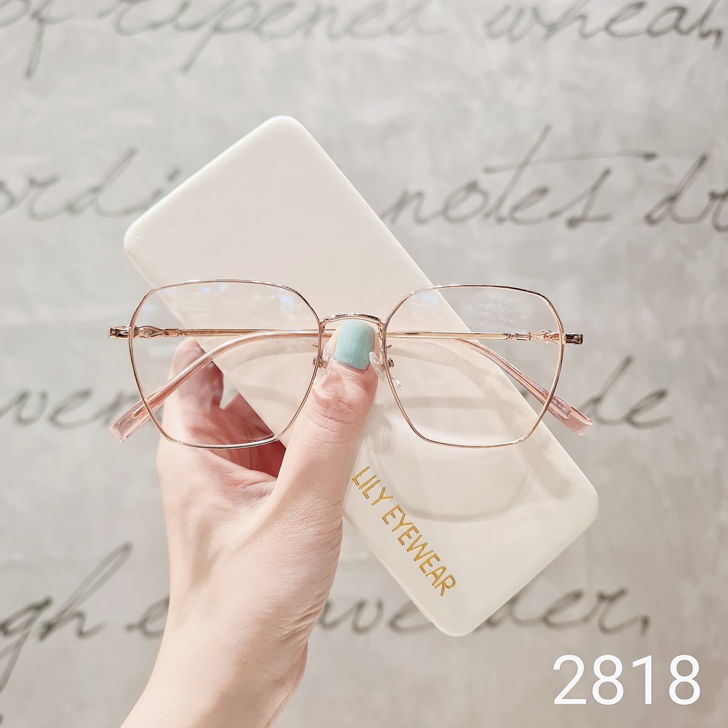 Gọng kính cận nam nữ Lilyeyewear mắt vuông TITAN thanh mảnh nhẹ nhàng thời thượng 2818 | BigBuy360 - bigbuy360.vn