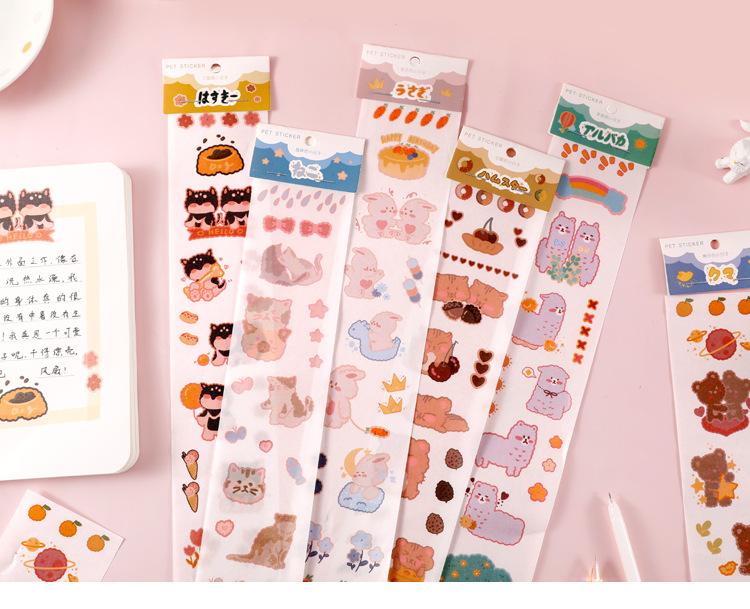 Sticker Dán Trang Trí Nhật Ký Hình Động Vật Nhỏ