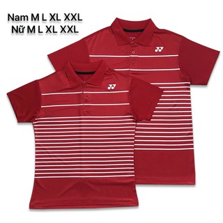 Áo thun cầu lông yonex cổ bẻ 2019 Nam nữ đỏ 1 Áo [Ảnh thật] [Có bảo hành] [Có sẵn] [Rẻ vô địch] [Free Ship]