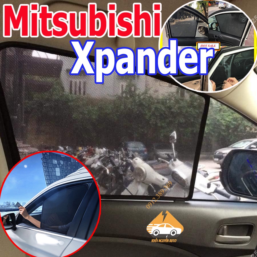 Rèm Che Nắng Xpander 2019 2020 2021 2022 - Bô 4 Tấm Dính Nam Châm Hàng Loại 1