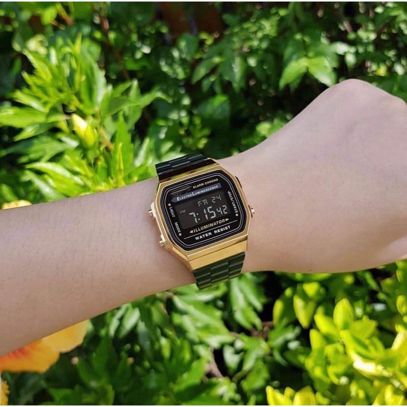 [Sẵn Hàng ]Đồng hồ nam và nữ AG168 dây kim loại không gỉ chống nước | BigBuy360 - bigbuy360.vn