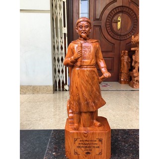Tượng Trần Quốc Tuấn gỗ Hương giá rẻ