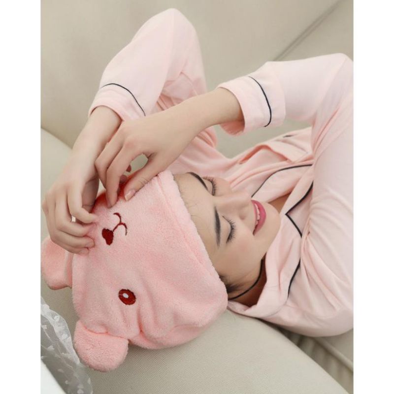 Mũ trùm đầu hình gấu làm khô tóc