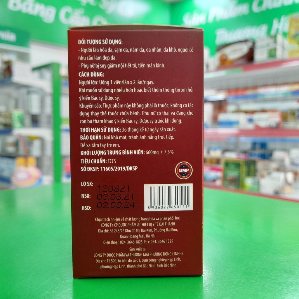 Estro Queen Gold- Hỗ trợ tăng cường độ đàn hồi da, giảm lão hoá da, giúp da sáng mịn, hỗ trợ bổ sung dưỡng chất cho da