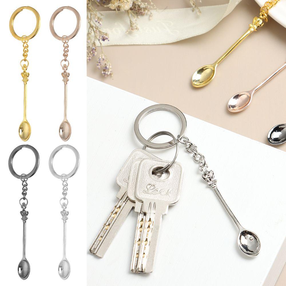 Móc Khóa Hình Muỗng Mini Màu Cầu Vồng Xinh Xắn