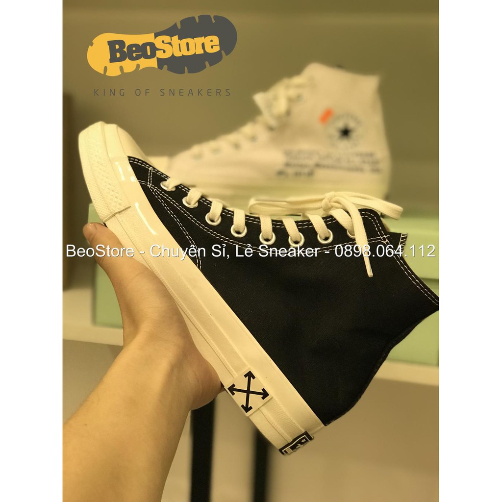 [ FLASH SALE] GIÀY CONVERSE OFFWHITE ĐEN FULLBOX