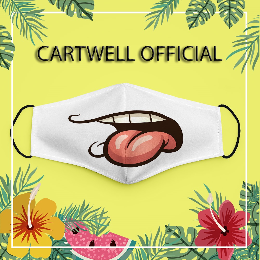Khẩu trang thú cưng cute dễ thương vui nhộn cho bé hoạt hình Hình Vẽ DRAWN CARTWELL dày 2 lớp thoáng khí bảo vệ toàn diệ