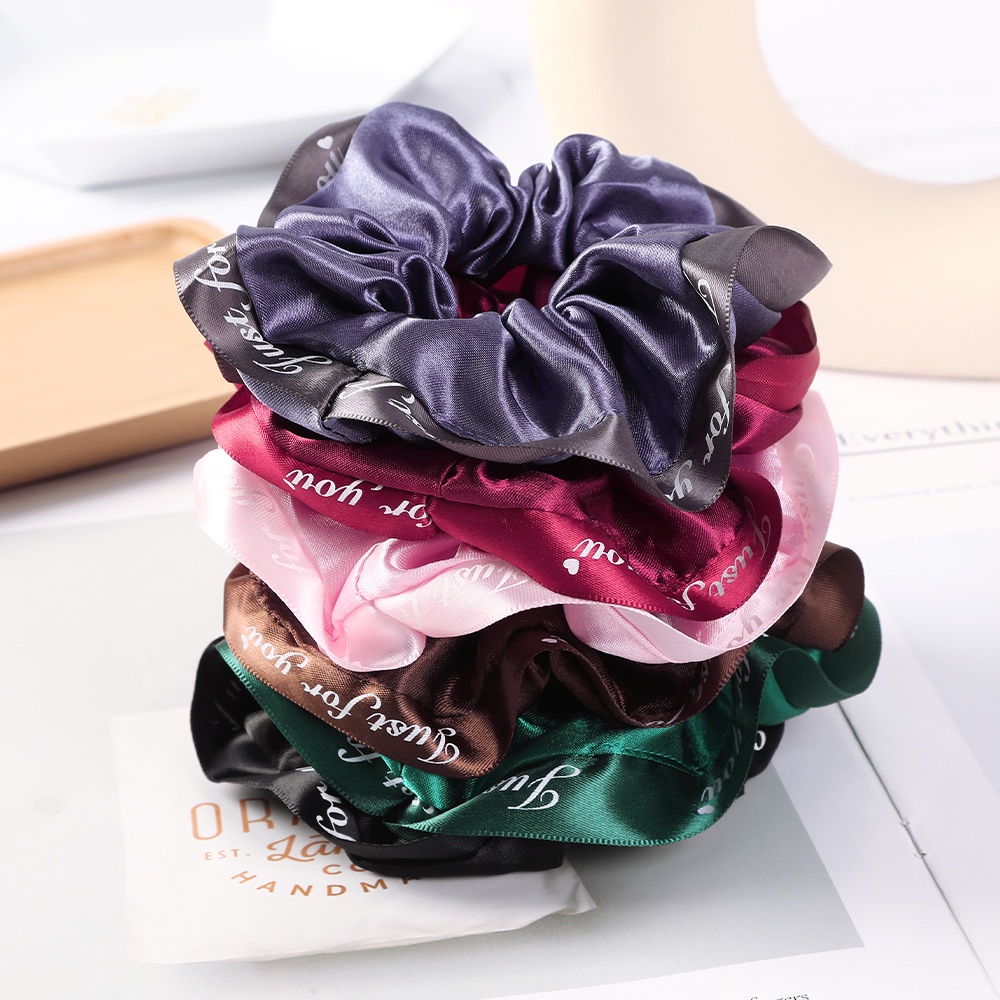 Dây cột tóc Haimeikang bằng chiffon cỡ lớn in họa tiết đáng yêu