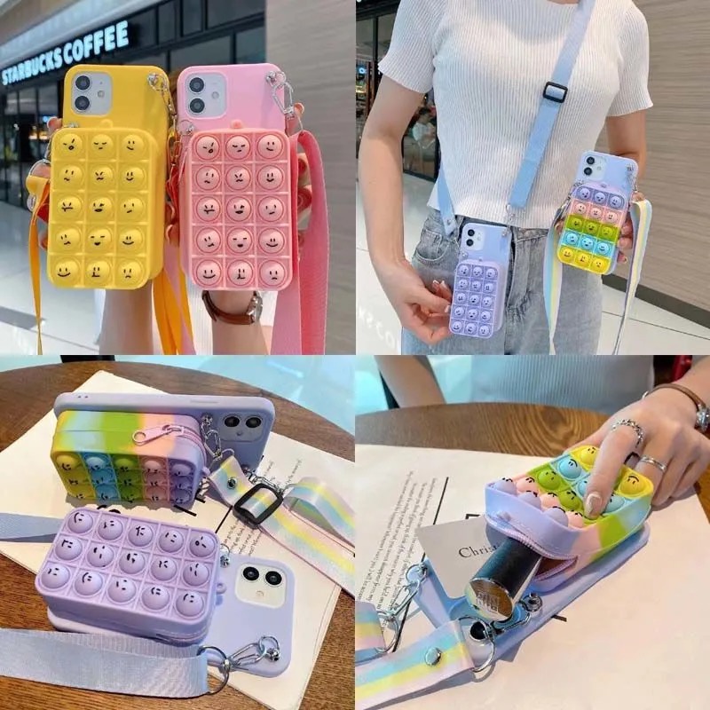 Ốp điện thoại dạng ví hình hoạt hình có dây đeo chống rơi cho OPPO RENO5 RENO5PRO RENO5F RENO6 RENO6PRO RENO6Z