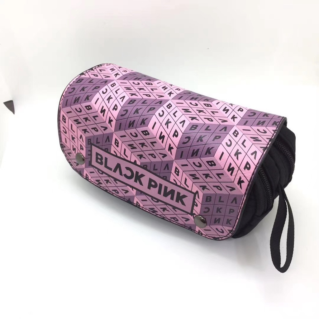 Túi Đựng Bút Bằng Vải Canvas Cỡ Lớn In Hình Blackpink Dễ Thương