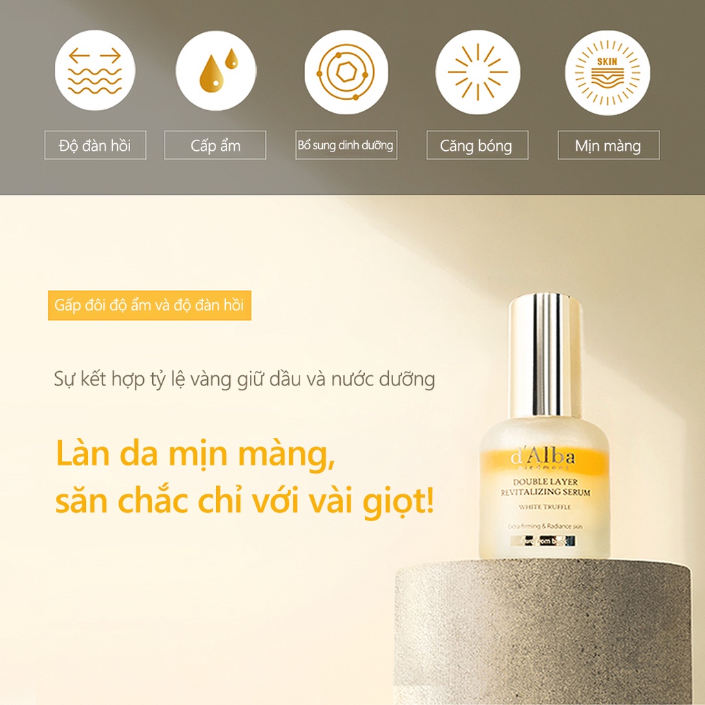 [d'Alba Official] Serum phục hồi sáng da hai lớp Double Layer Revitalizing Serum 30ml