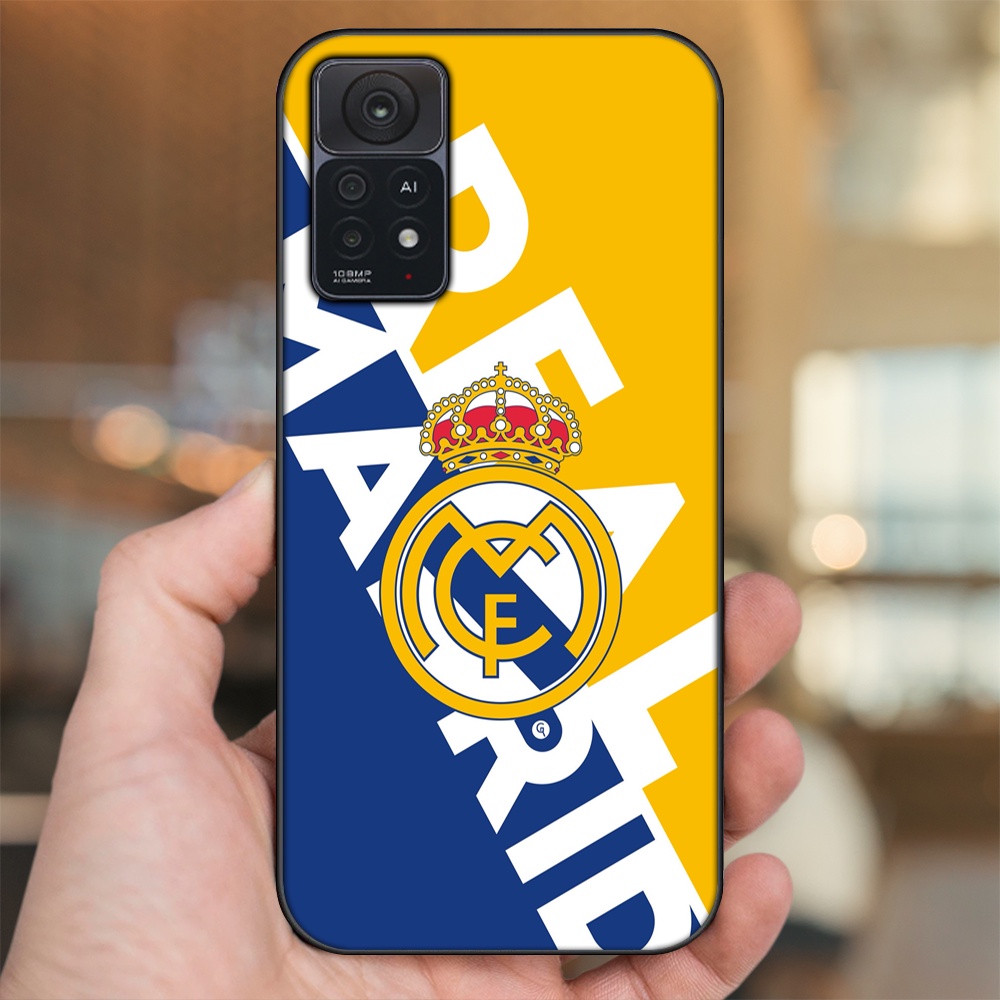Ốp lưng Xiaomi Redmi Note 11 Pro 5G viền đen in hình Real Madrid