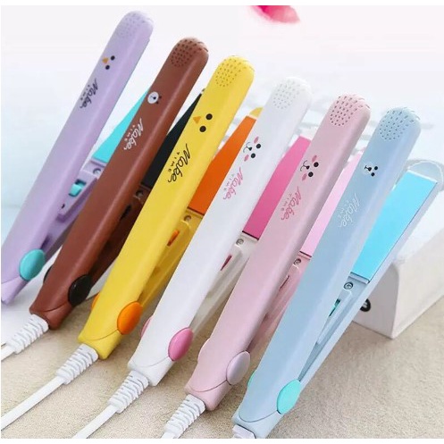 Máy Uốn Tóc Mini, Máy Duỗi Tóc Mini Tạo Kiểu Nhỏ Gọn Có Hộp Đựng Xinh Xắn