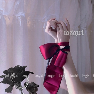 Mặt nạ lụa đỏ bịt mắt phối ren xuyên thấu gợi cảm PK04