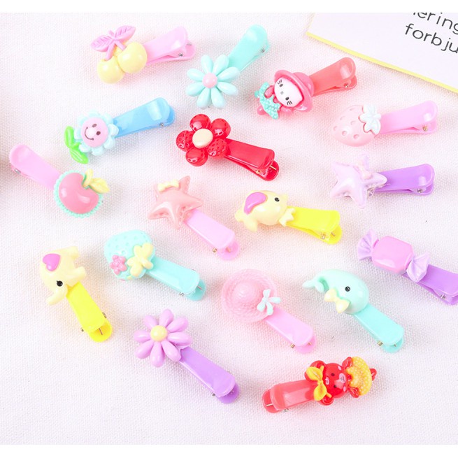 Kẹp tóc mỏ vịt hoạt hình nhiều mẫu xinh cho bé   Clovershop68