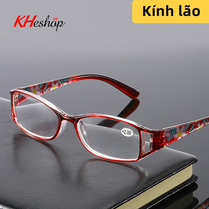 Kính lão thi, viễn thị cho nữ in hoa văn độc đáo nhã nhặn, phù hợp đọc báo xem điện thoại  mã Y018