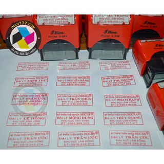 Dấu shop dấu mỹ phẩm dấu vuông công ty dấu mã số thuế _ dấu liền mực hiệu shiny