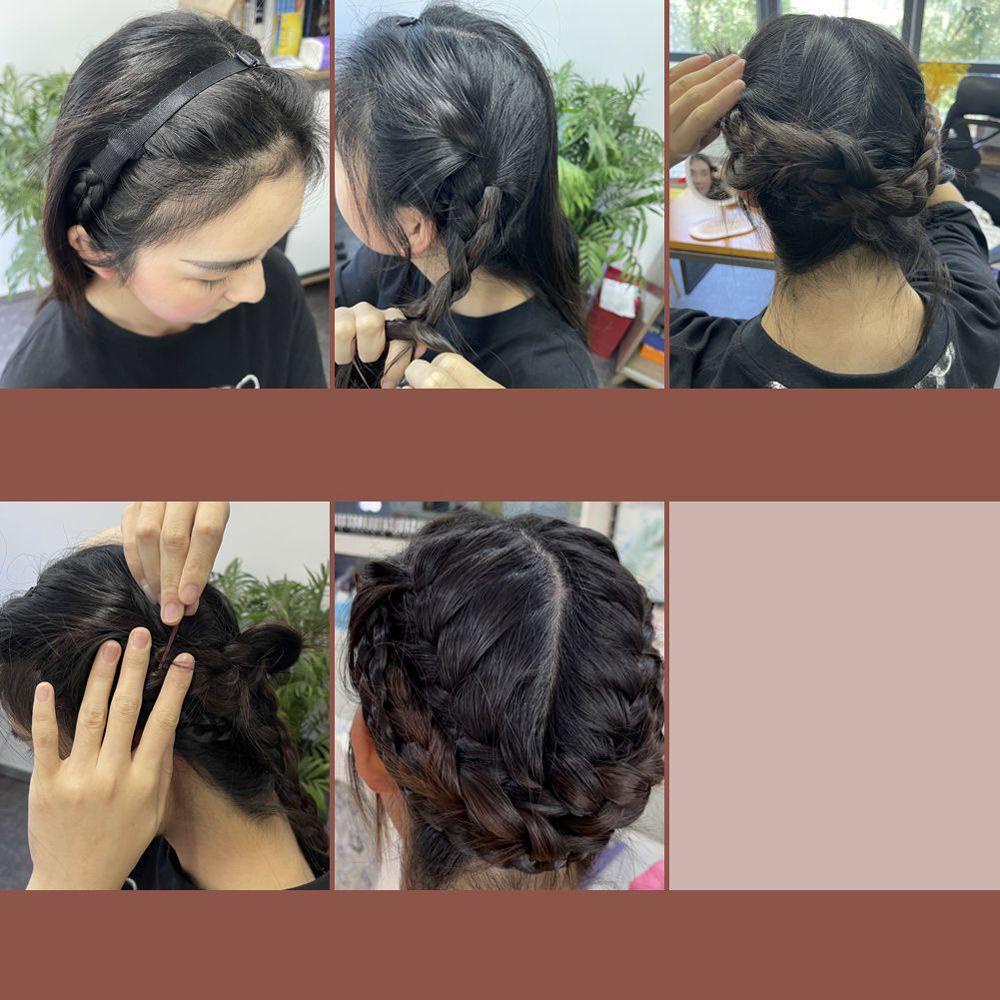 Băng Đô Cài Tóc Giả Bện Phong Cách Bohemian Thời Trang Cho Nữ
