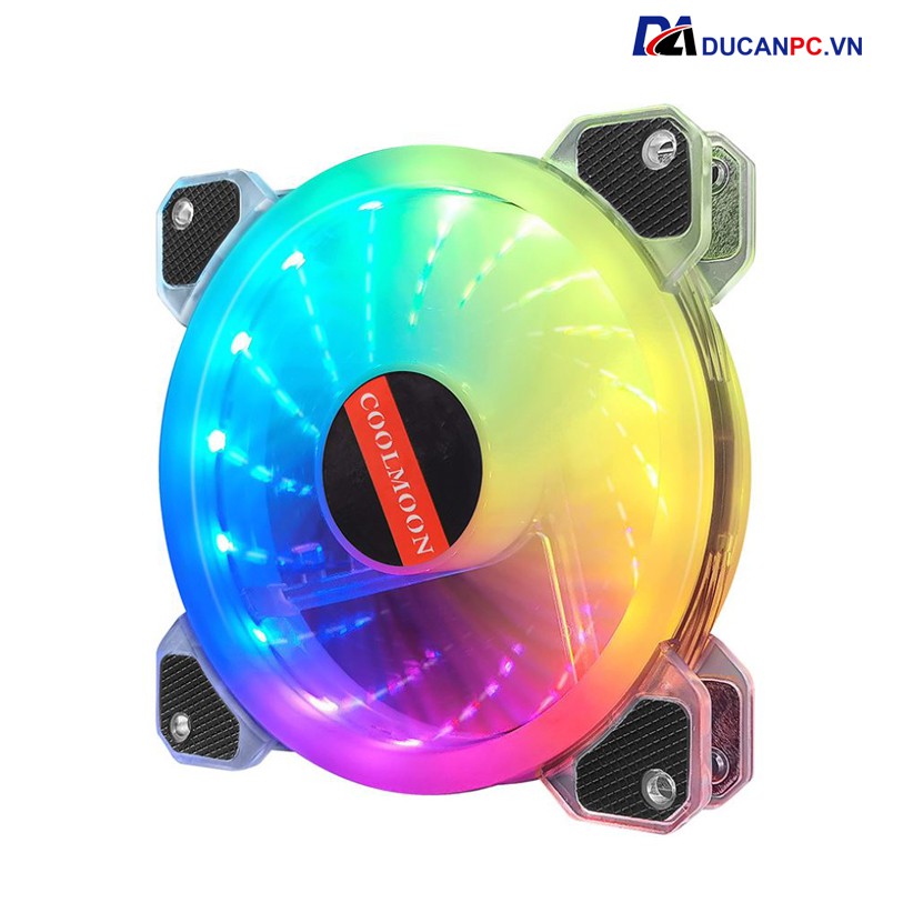 Quạt Tản Nhiệt, Fan Led RGB Coolmoon X2, 16 Triệu Màu, 366 Hiệu Ứng - Đồng Bộ Hub