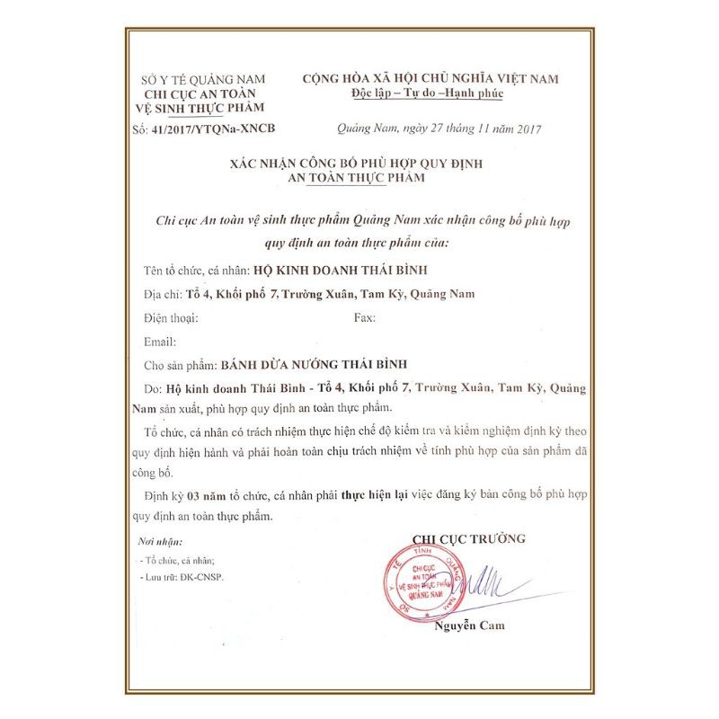 Bánh dừa nướng Thái Bình 150g - Đặc sản Quảng Nam