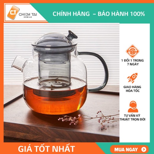 Bình pha trà thủy tinh có lõi lọc 680ml PINZTEA