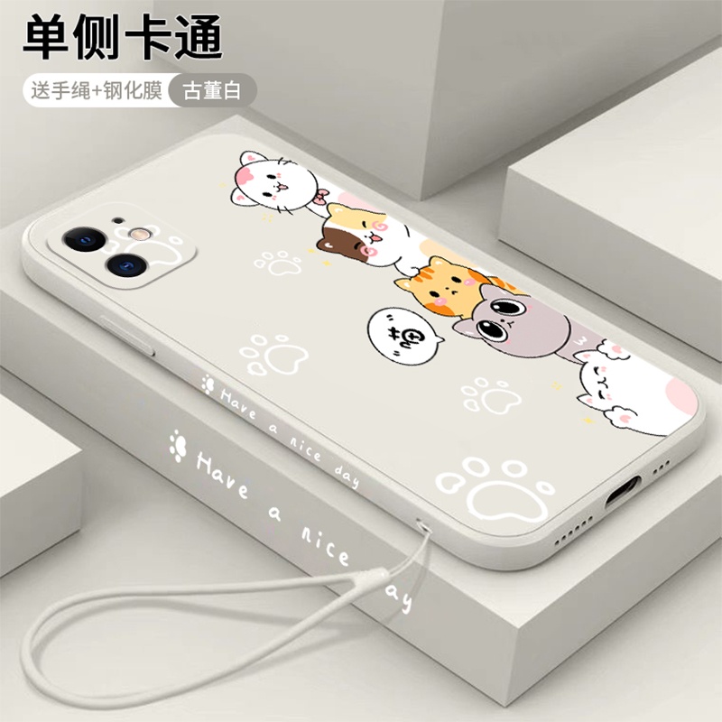 Ốp điện thoại QIANZI silicon kiểu mèo dễ thương thích hợp cho Iphone 11 11 Pro 11 Pro Max 12 12 Pro 12 Pro Max 12