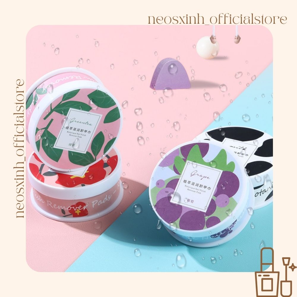 Hộp Bông Tẩy Móng Tay Fairy's Gift 48 Miếng Tiện Lợi - Neosxinh Nails