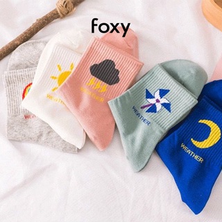 Tất Nữ Hàn Quốc Vớ Nữ Dễ Thương In Hình Thời Tiết Weather Foxy - FOS015