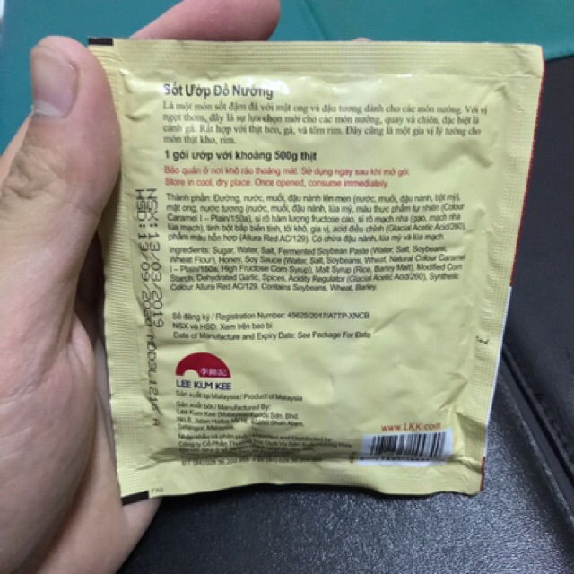 SỐT ƯỚP ĐỒ NƯỚNG LEE KUM KEE GÓI 45g
