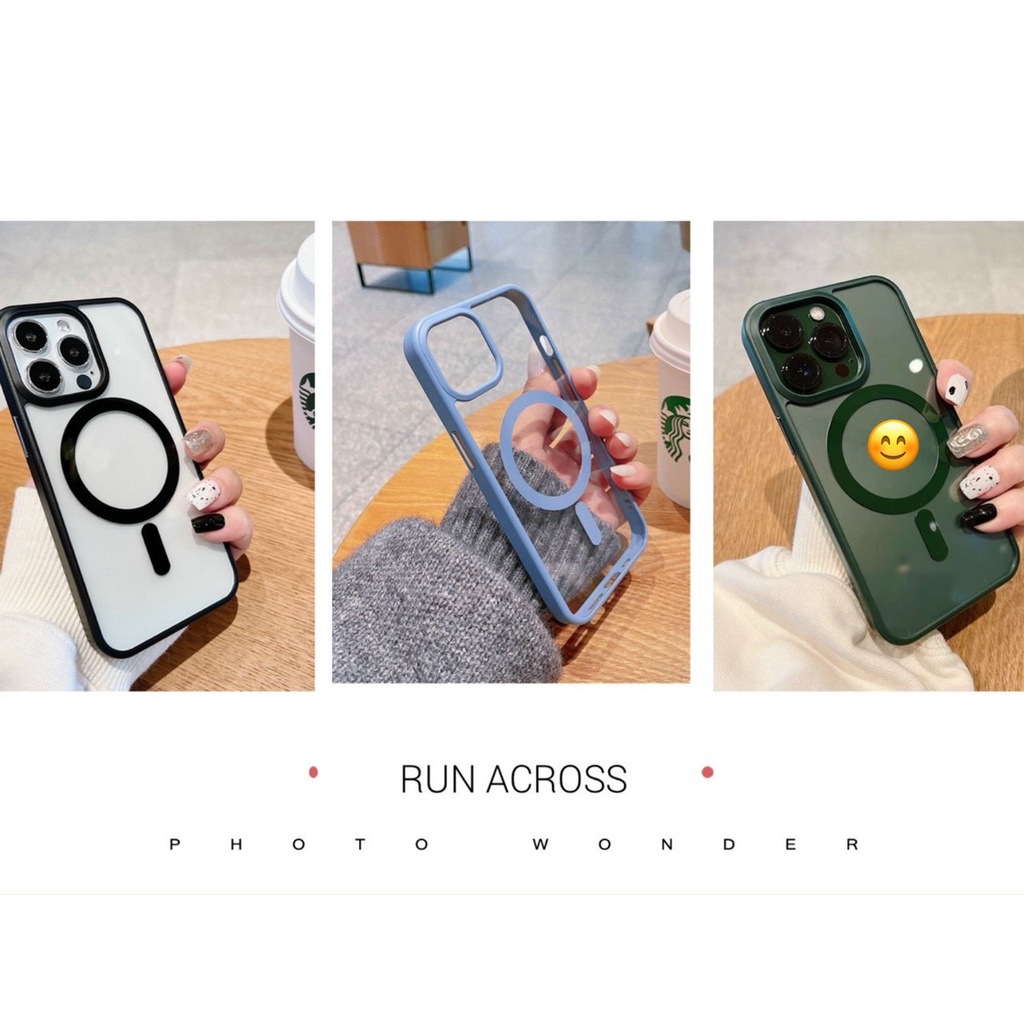 Ốp lưng hỗ trợ sạc không dây cho Smart iPhone 14 Promax , 14 Pro , 13 / 13 Pro / 13 Promax viền màu chính hãng X&amp;M