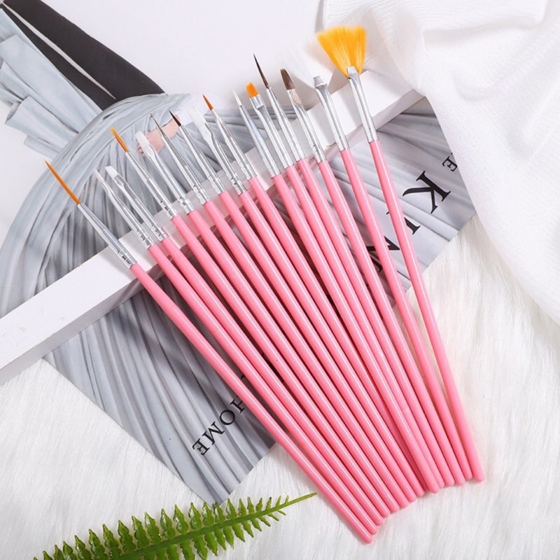 Bộ Cọ Vẽ Móng Nail, Cọ Vẽ Móng Nghệ Thuật 15 Cây Đầy Đủ Nhất