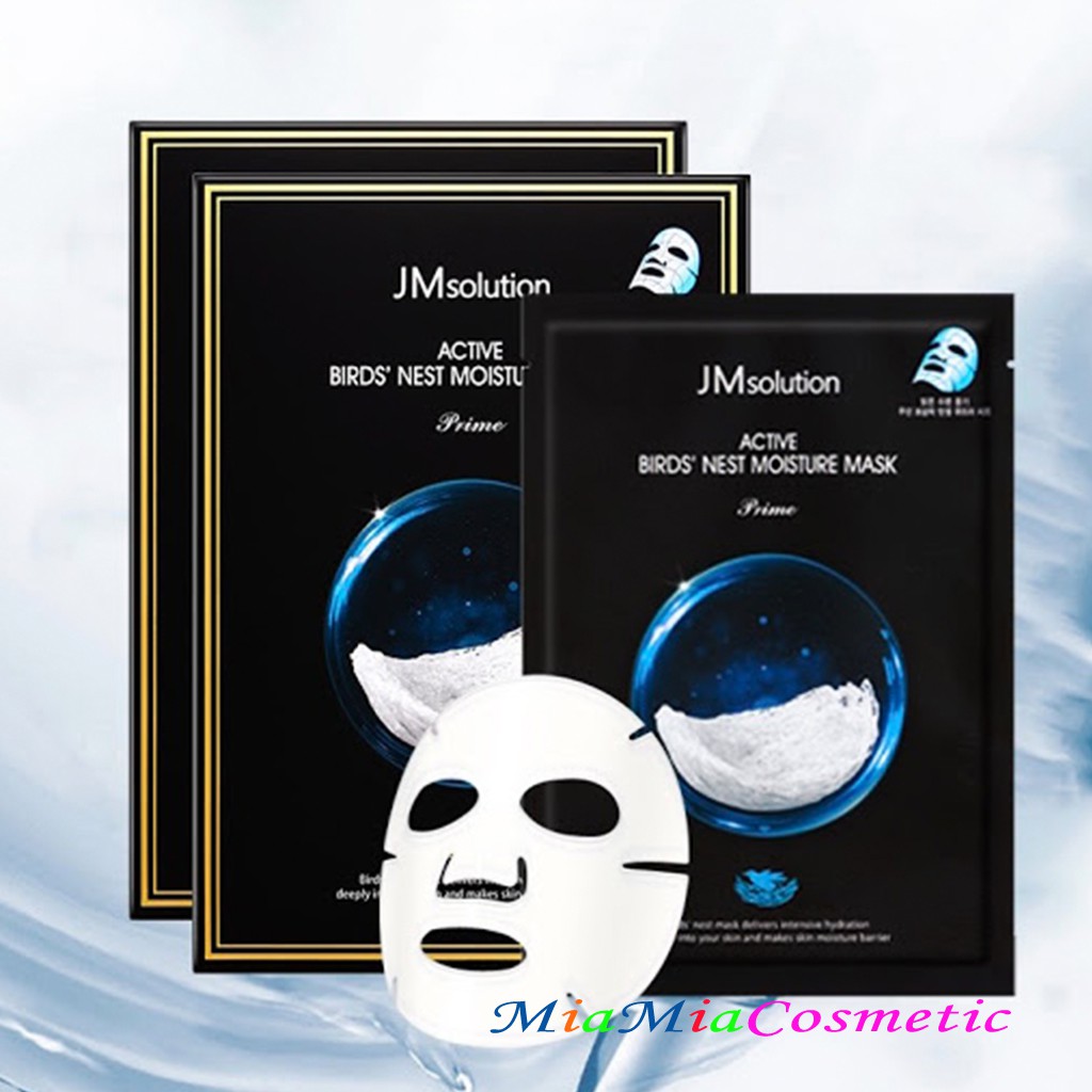 Mặt Nạ Tổ Yến [HỘP 10 MIẾNG] JM Solution Active Bird's Nest Moisture Mask Prime Cấp Ẩm Mềm Mượt, Phục Hồi Trẻ Hóa Da