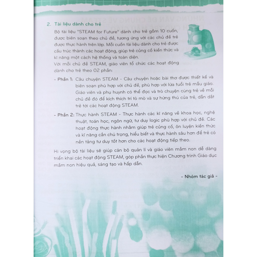 Sách - Hướng dẫn hoạt đông Steam cho trẻ mẫu giáo nhỡ (4-5 tuổi)
