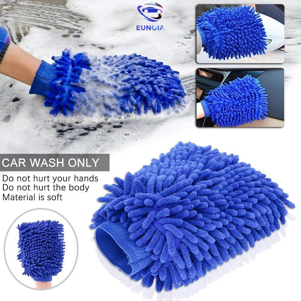 Găng tay san hô rửa xe microfiber xe ô tô, xe máy đa năng chất liệu thấm hút cực tốt siêu sạch