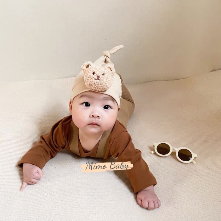 Mũ cotton gấu bông dễ thương cho bé sơ sinh MD63 Mimo Baby