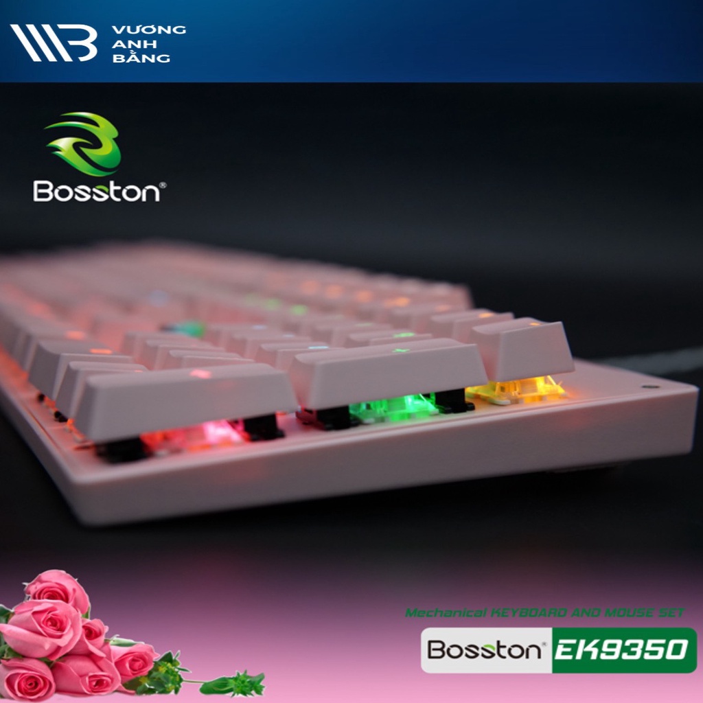 Combo bàn phím Keyboard + Chuột Mouse BOSSTON EK9350 - Hàng Chính Hãng