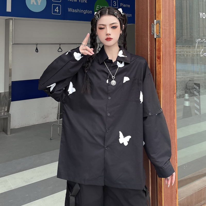 SUXI Áo Sơ Mi Tay Dài Dáng Rộng Thời Trang Mùa Hè Cho Nữ