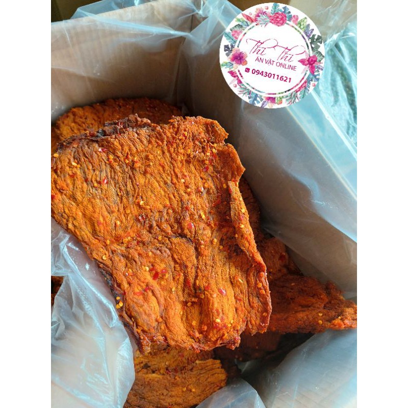 #500GR KHÔ BÒ GIÒN CAY THƯỢNG HẠNG MIẾNG TO BIẾU TẶNG