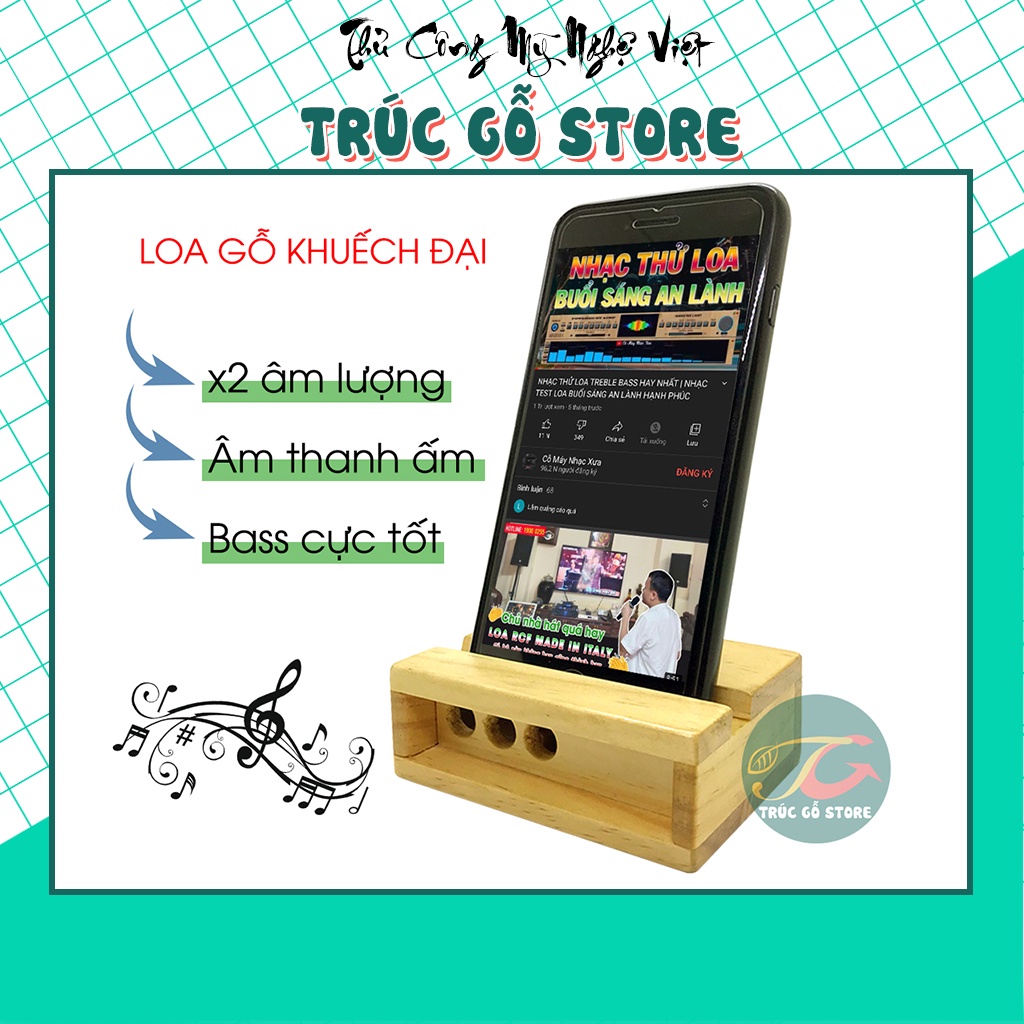 Loa khuếch đại âm thanh vật lý mini không cần dùng bluetooth, tiết kiệm pin cho điện thoại