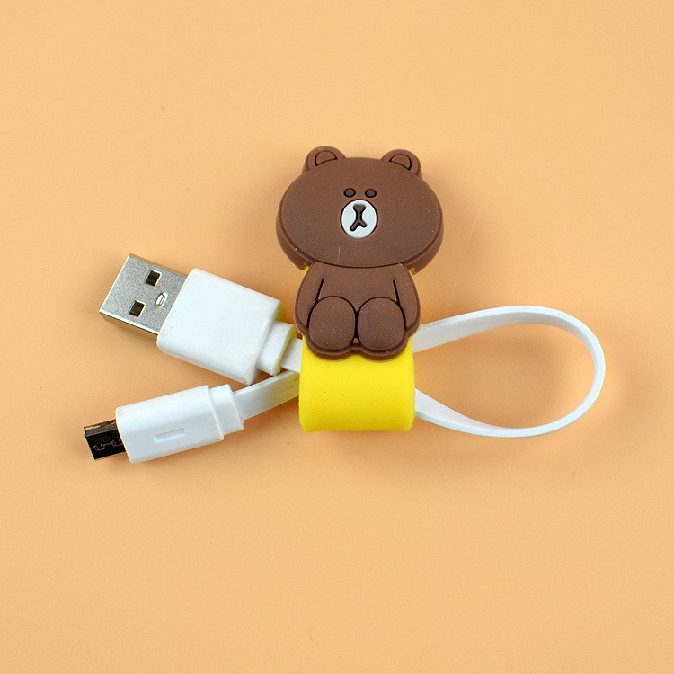 [MUA 2 TẶNG 1] Kẹp dây cáp ĐT hình Line Friends | BigBuy360 - bigbuy360.vn