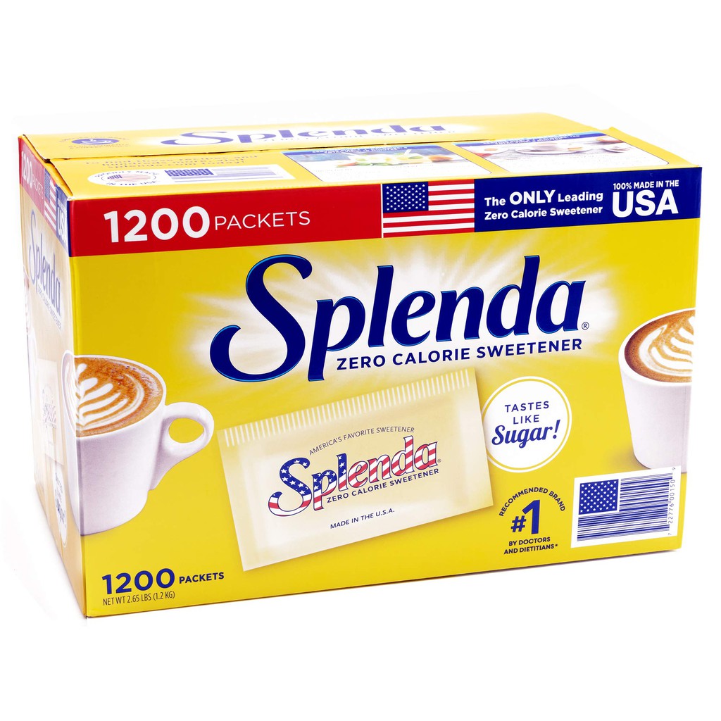 Đường Ăn Kiêng Splenda No Calories Sweetener 1200 gói - USA (Bán tách lẻ combo 50 gói)