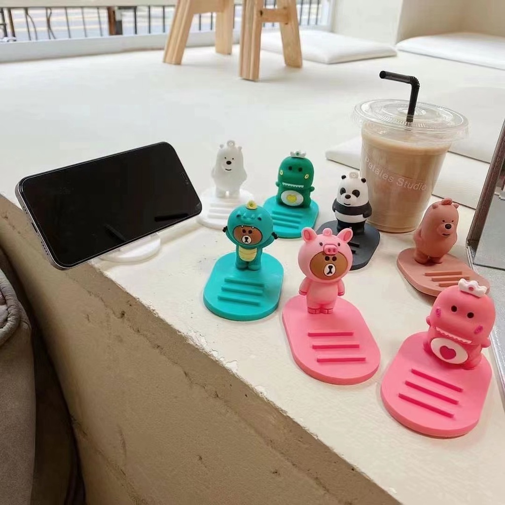 Giá đỡ điện thoại để bàn hình hoạt hình dễ thương thích hợp cho iPhone Samsung Xiaomi Huawei