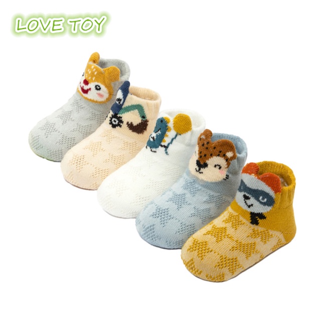 Set 5 Đôi Tất Cotton Hoạt Hình Đáng Yêu Cho Bé 0-5 Tuổi